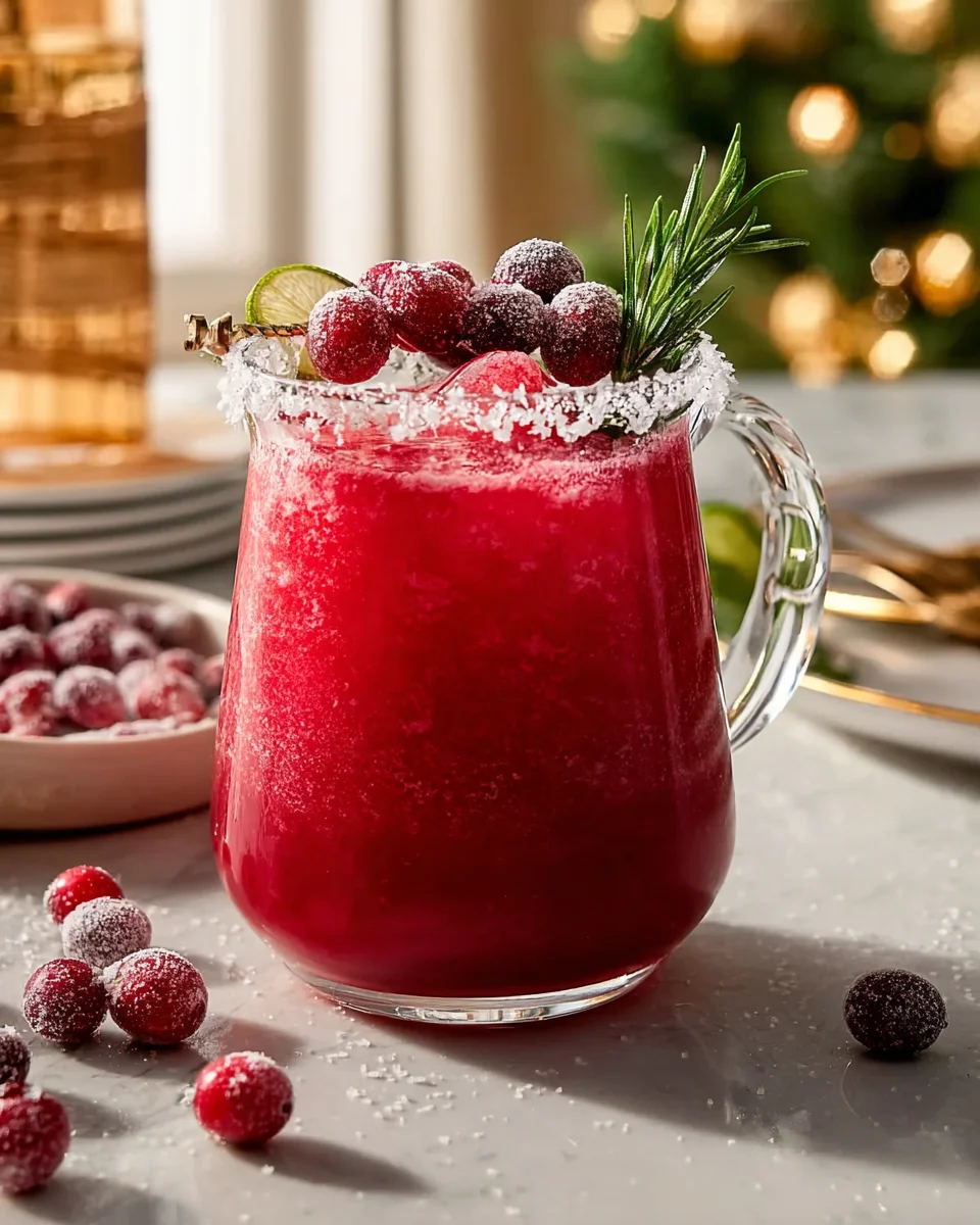 Frosted Mistletoe Margarita: Einfache alkoholfreie Weihnachts-Punsch