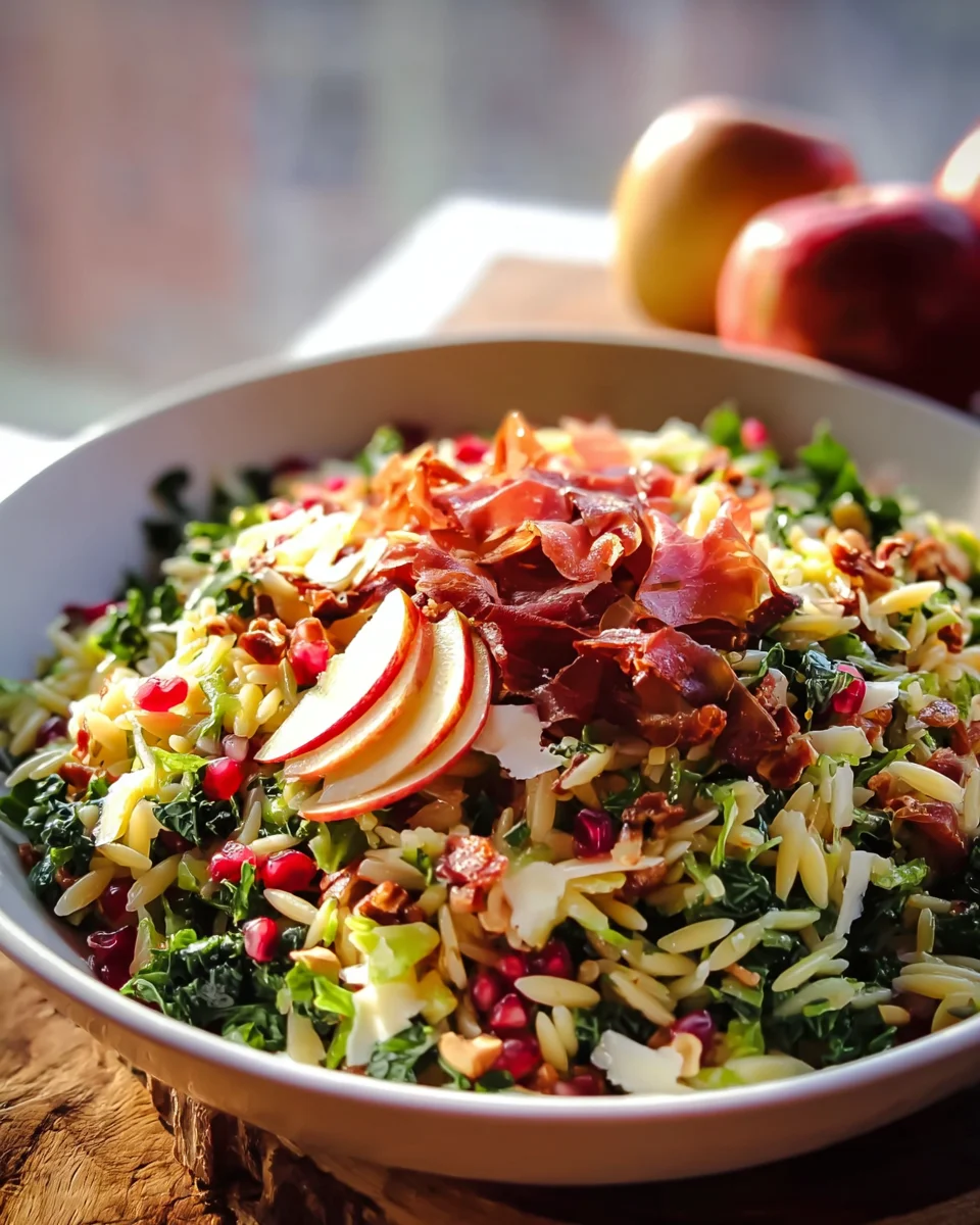 Herbstlicher Apfel Orzo Salat: Süß-saurer Genuss!