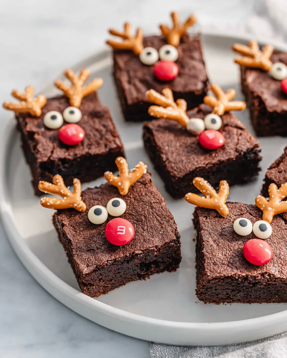 Leckere Rendier Hazelnoot Brownies für festliche Genussmomente