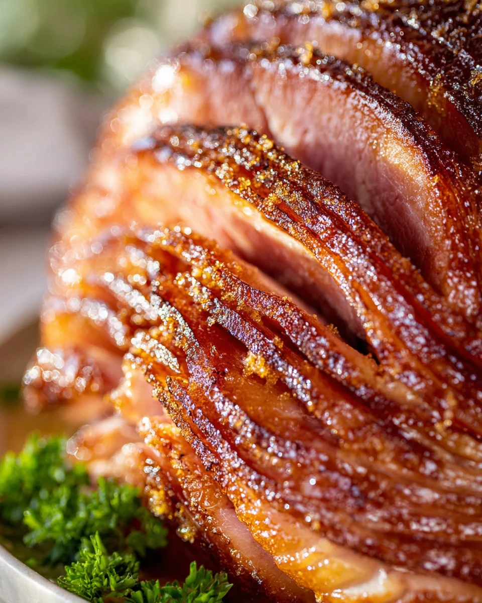 Leckeres Honig-gebackenes Rinderschinken Rezept für Feste