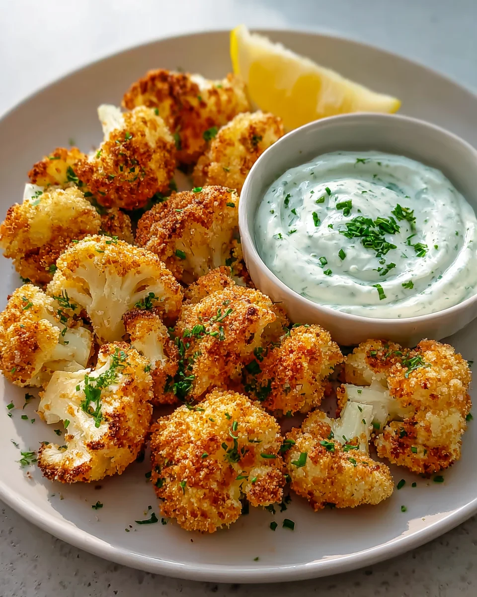 Airfryer Blumenkohl & Kräuterquark: Knusprig, leicht & lecker