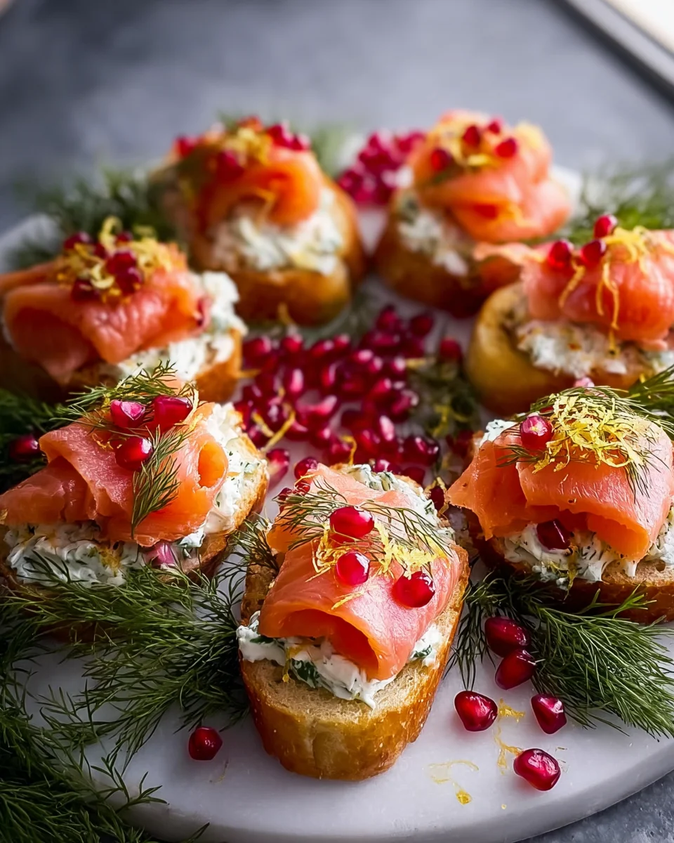 Weihnachtslachs-Bruschetta-Kranz Rezept für festliche Genussmomente