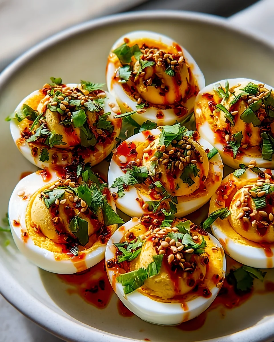 Spicy Chili Garlic Deviled Eggs – Würzige Eier mit Kick!