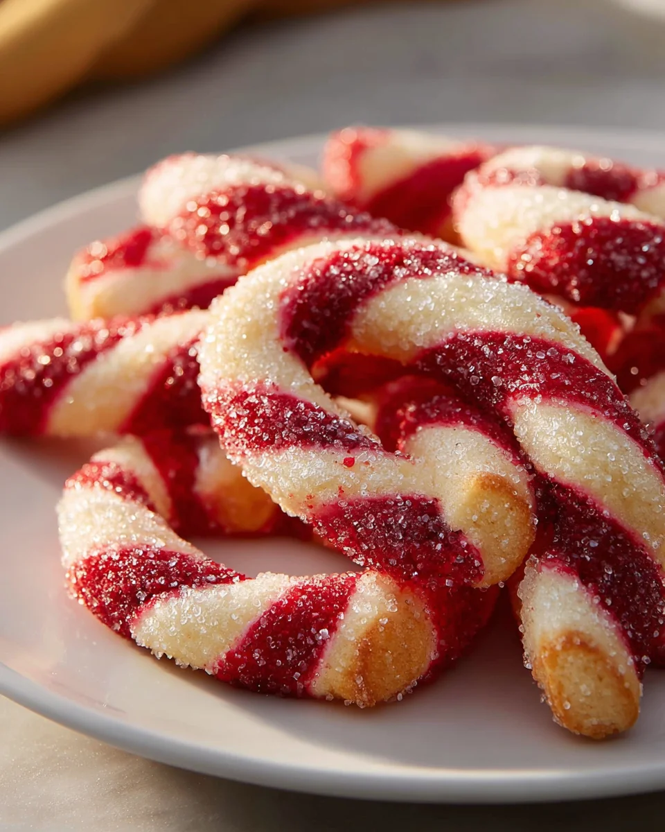 Festliche Zuckerstangen Kekse: Unwiderstehlich zarte Leckerei!