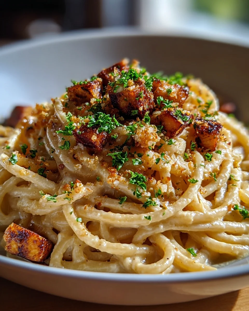 Räucherte Tofu Carbonara – Ultimatives Rezept für Genuss!
