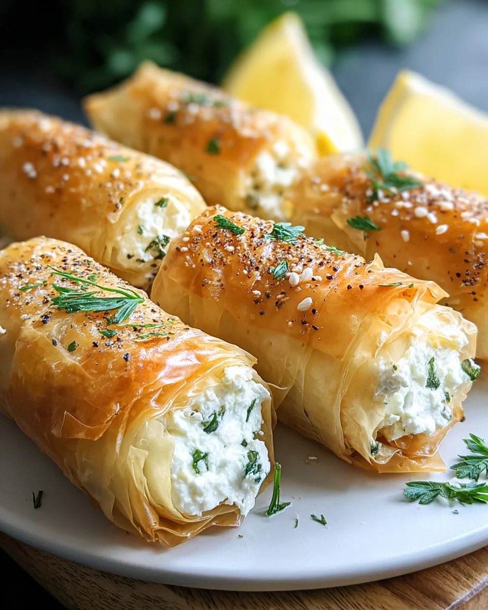 Knusprige Ofen-Feta-Rollen: Lecker & einfach genießen!