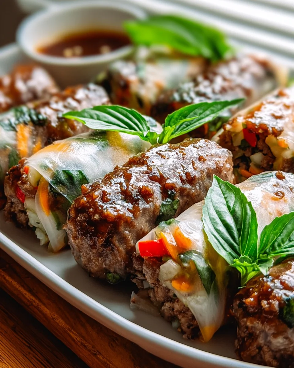 Thai Basil Beef Rolls - Frische Thai-Aromen in jedem Biss