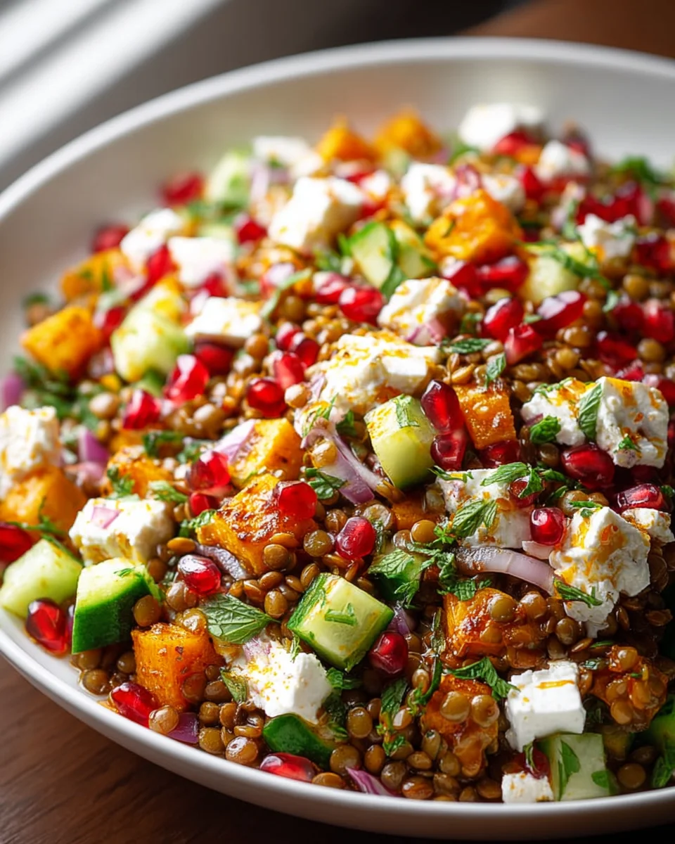 Orientalischer Linsensalat mit Feta – Gesund & Lecker!