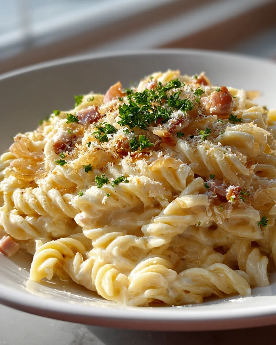 Cremige Zwiebel Sahne Nudeln – Herzhaft & Blitzschnell!