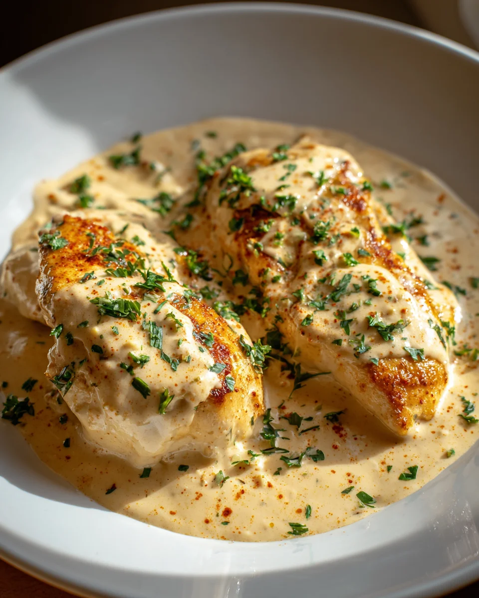Hähnchenfilet in Frischkäse-Parmesan-Sauce – lecker & einfach!