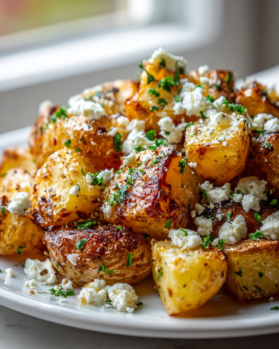 Knusprige Kartoffeln mit Feta und Knoblauch – Einfaches Rezept!