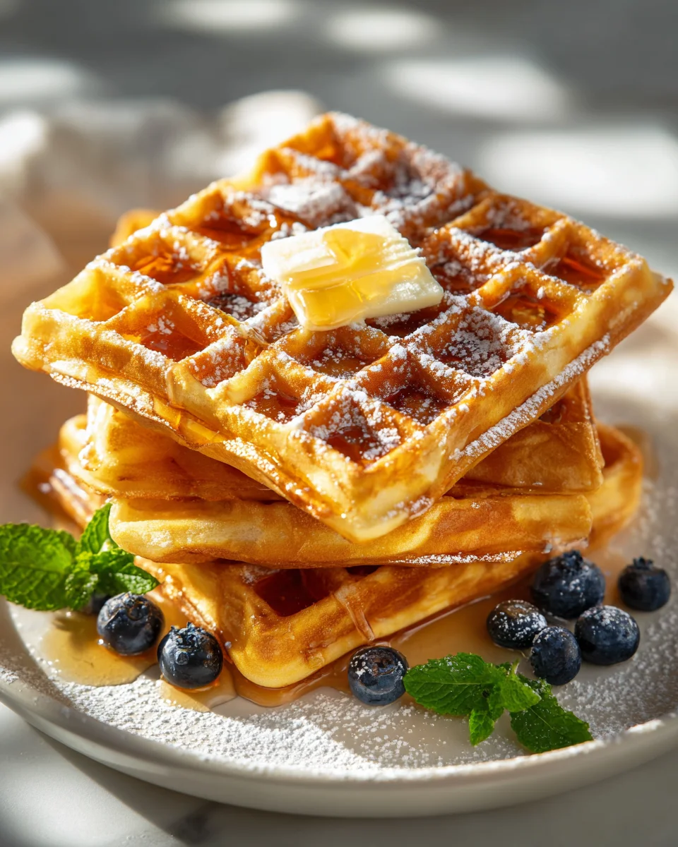 Knusprige Hefewaffeln: Perfekt luftig & goldbraun!