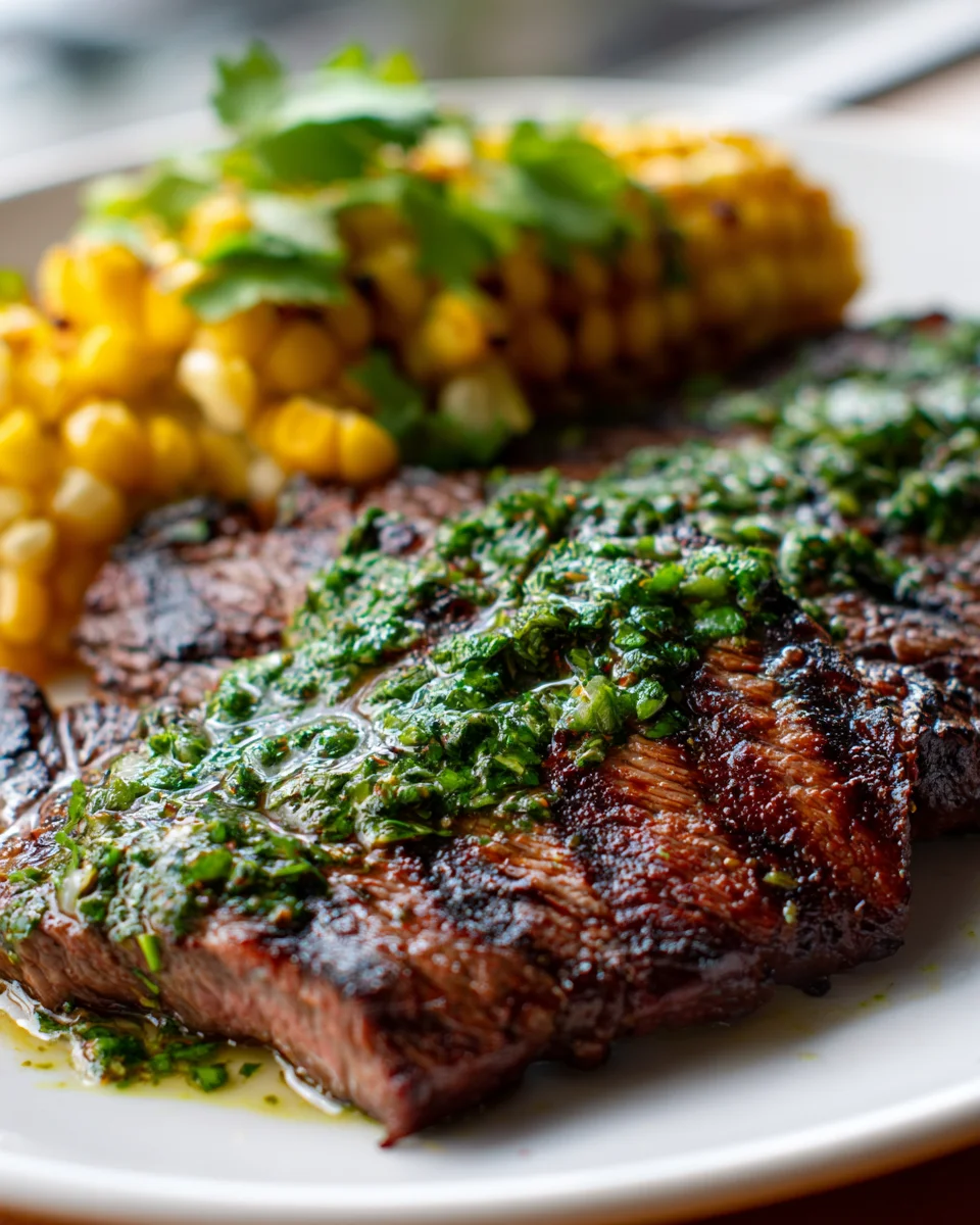 Gegrilltes Chimichurri Flank Steak & Mais – Zart & Saftig!