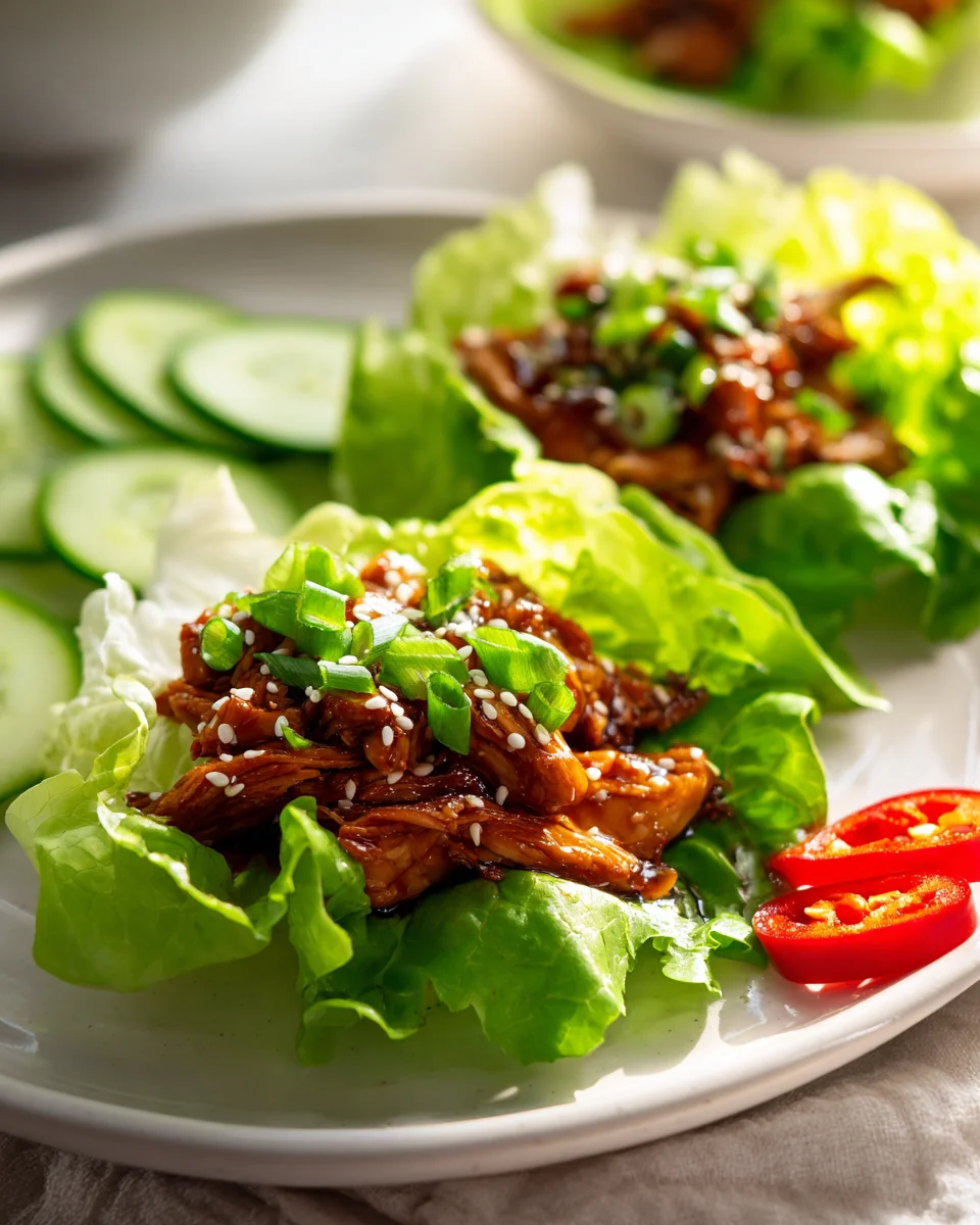Authentische Korean Bbq Chicken Lettuce Wraps – Schnell!