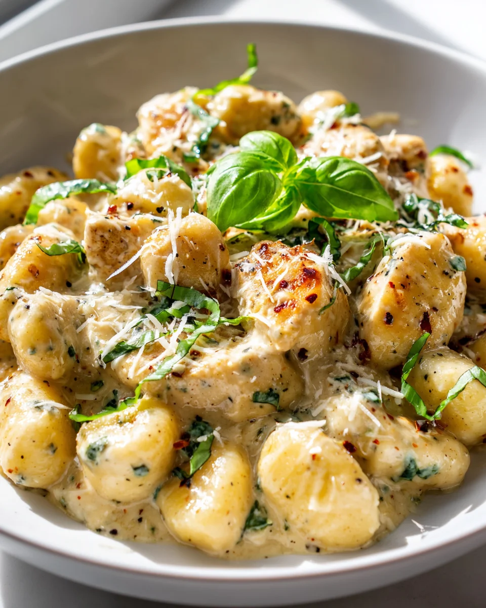 Knoblauch-Hühnchen Gnocchi-Pfanne: Einfach und köstlich!