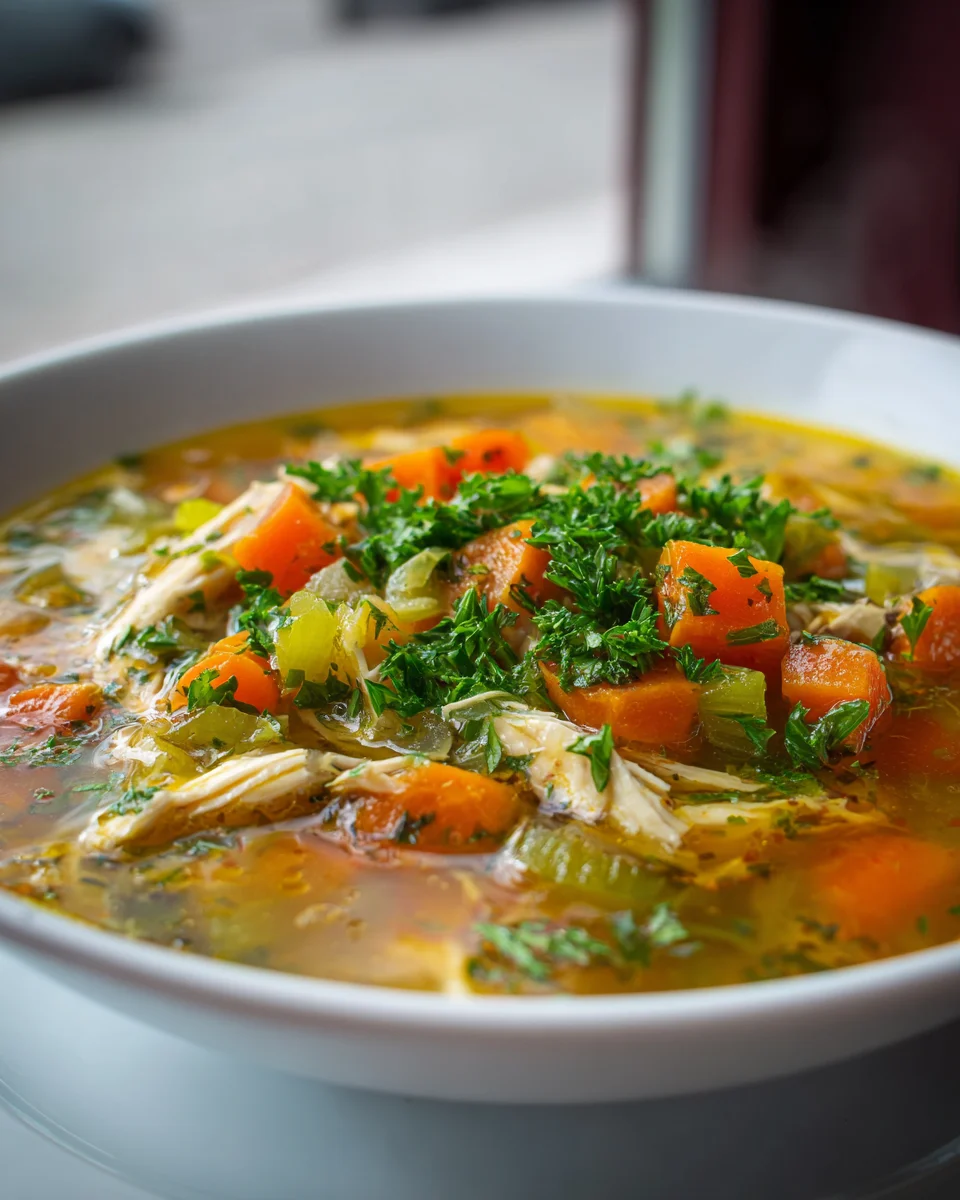 Immunstärkende Kurkuma Hühnersuppe für Ihre Gesundheit