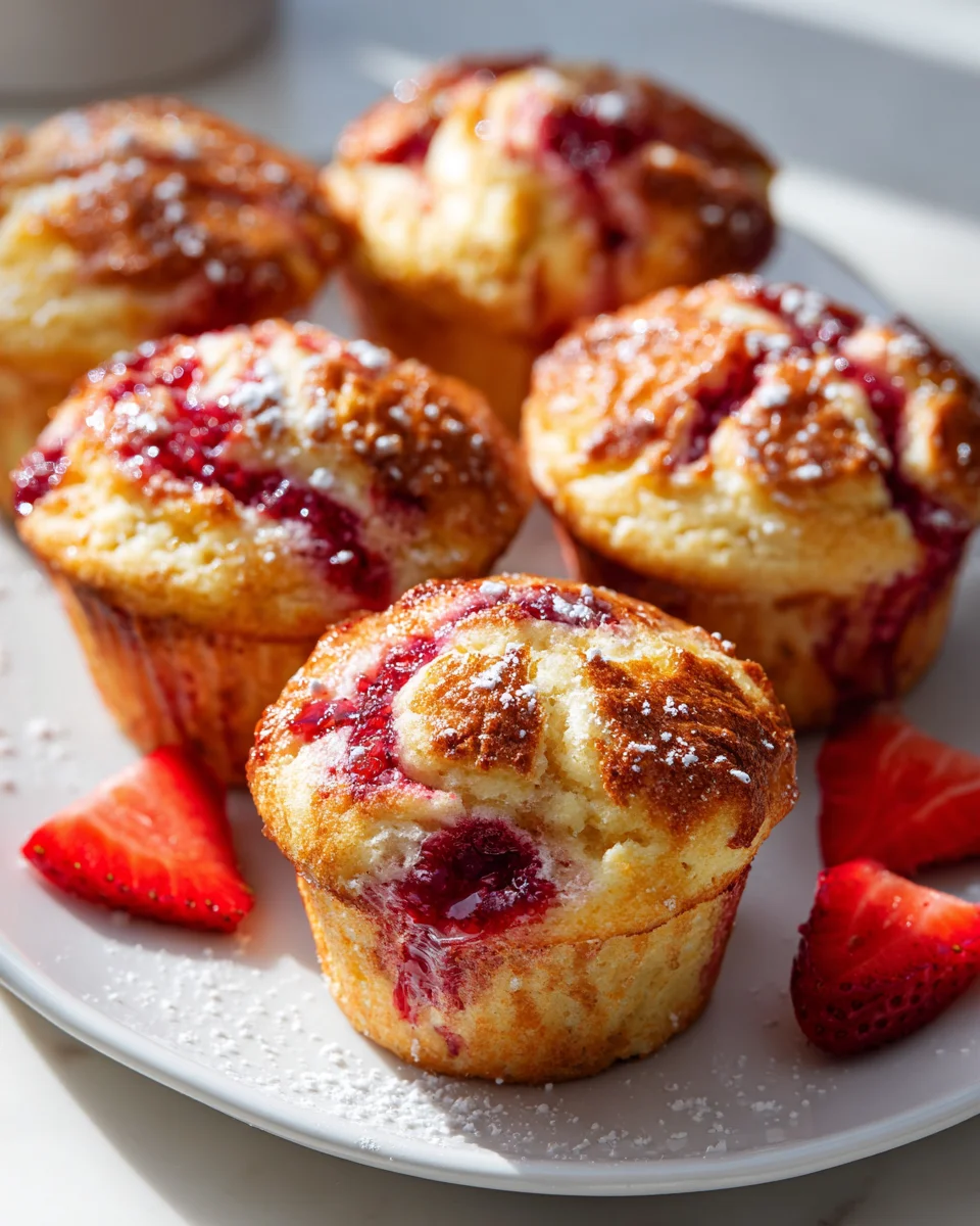 Saftige Erdbeer-Joghurt-Muffins mit Swirl: Einfach backen!