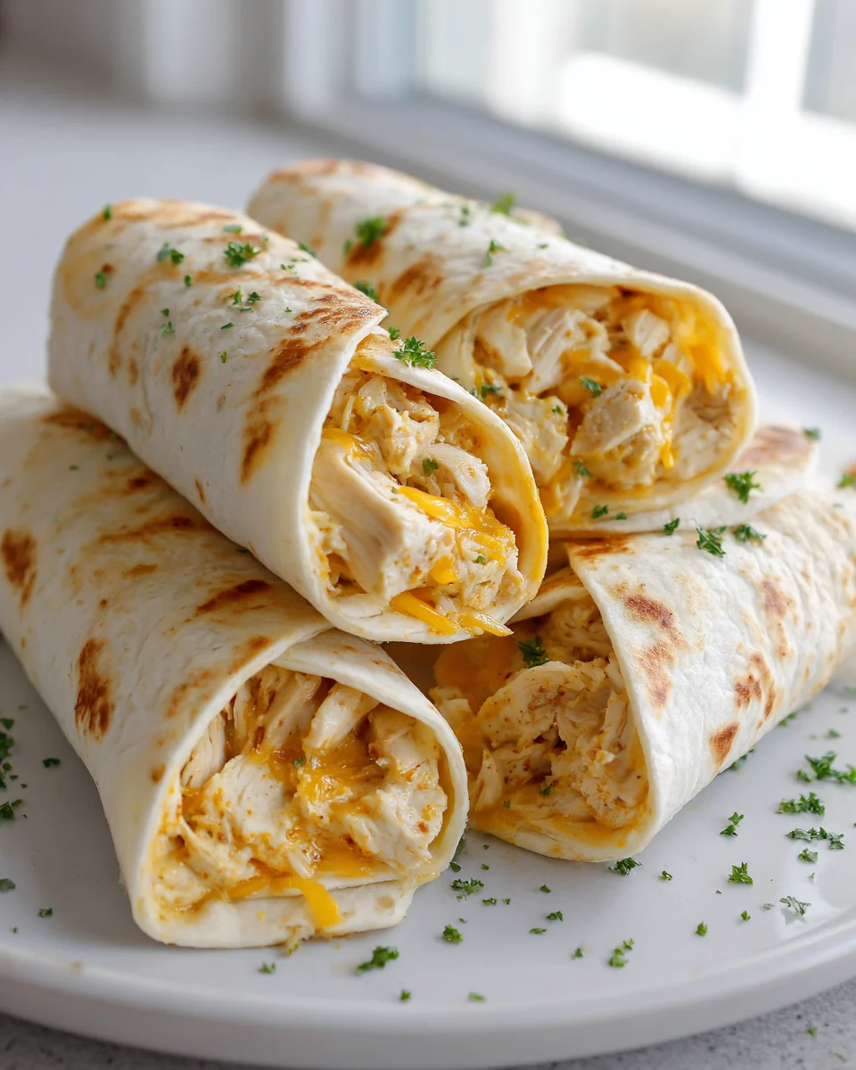 Cheesy Garlic Chicken Wraps: Dein schnelles Feierabendessen