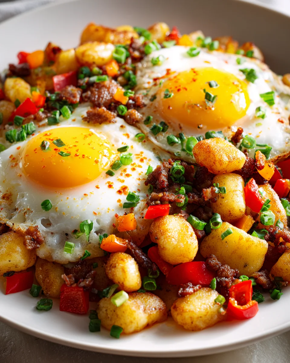 Dein perfektes Frühstück: Gnocchi-Hash mit Ei & Rinderbacon