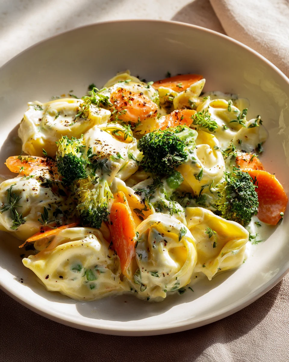 Himmlisch Cremige Gemuesetortellini Pfanne – Blitzschnell