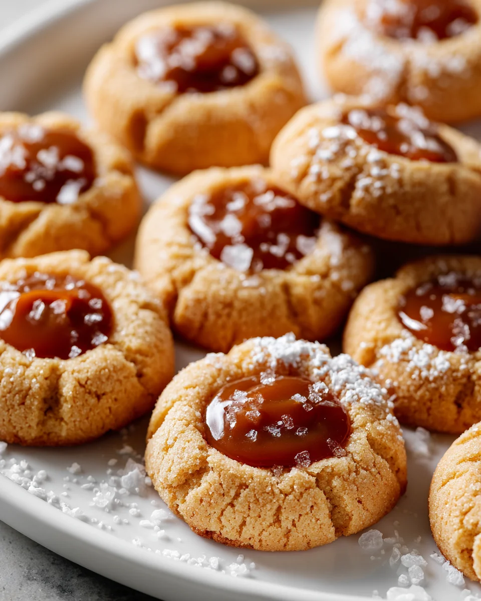 Süß-salziges Glück: Salted Caramel Thumbprint Cookies Rezept