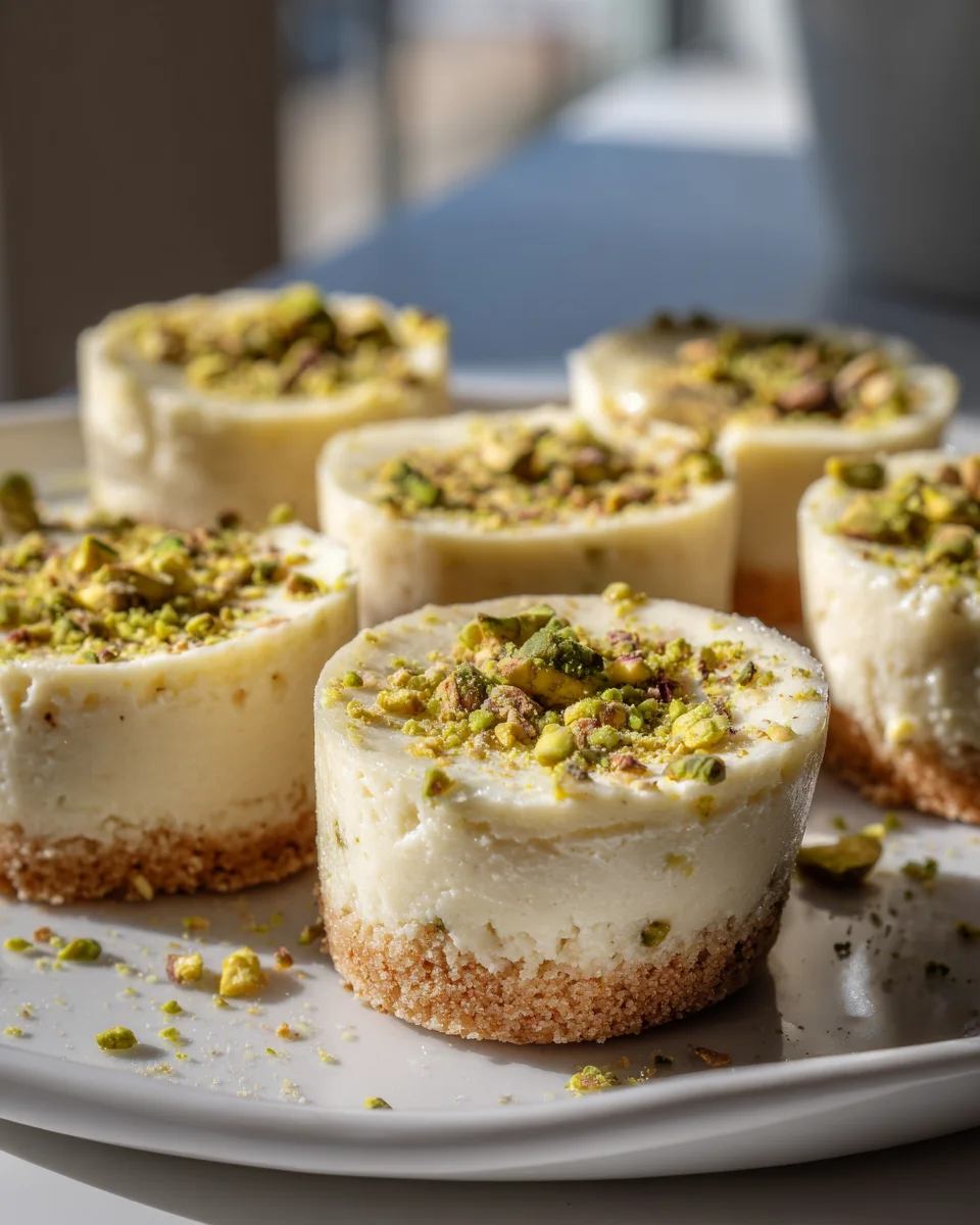 Mini Pistazien Cheesecakes: Lecker & einfach aus der Muffinform