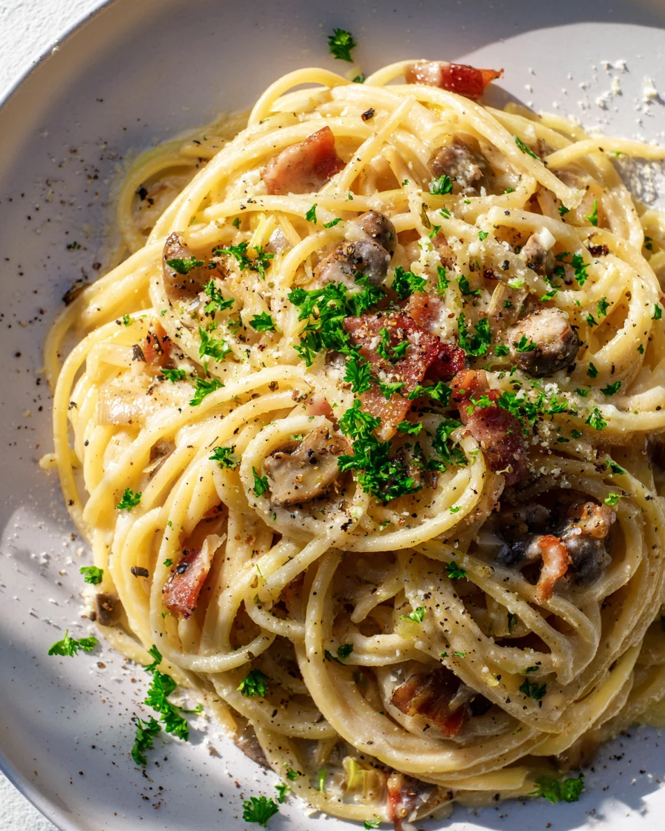 Lauch & Rinderbacon Carbonara Pasta – Cremiger Genuss!