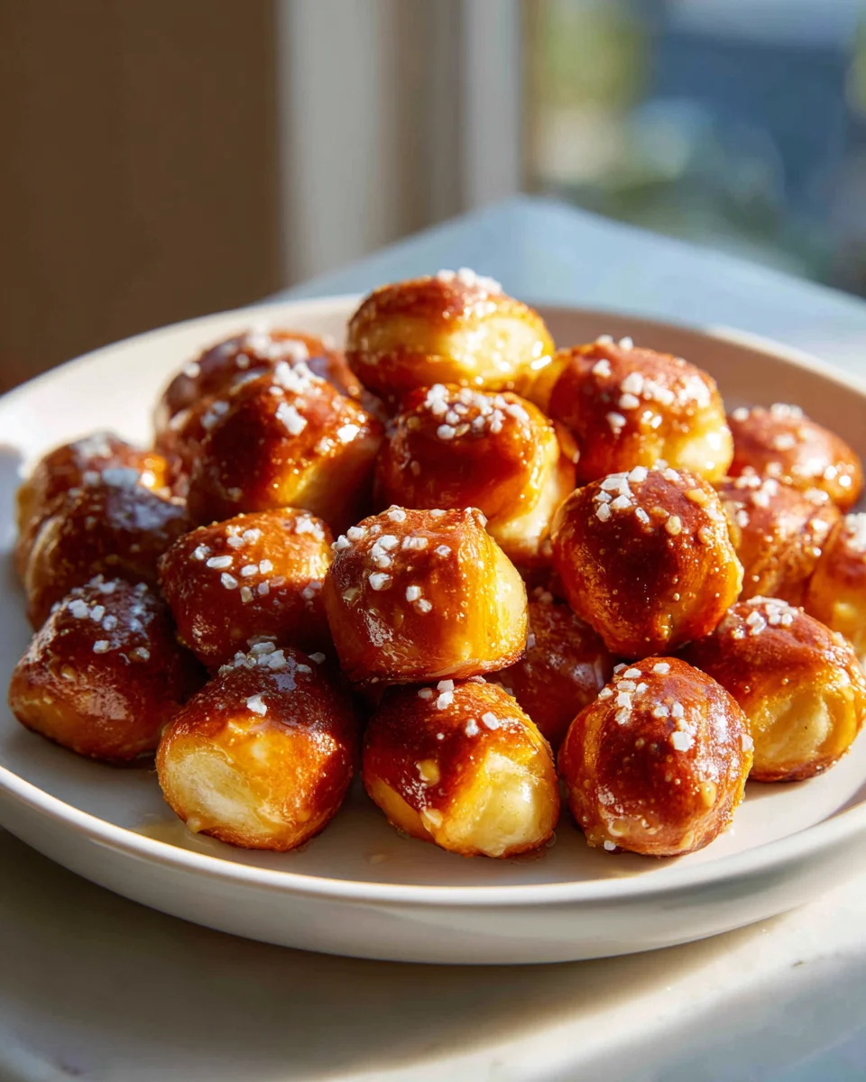 Leckere Pretzel Bites mit Honig Senf aus dem Airfryer