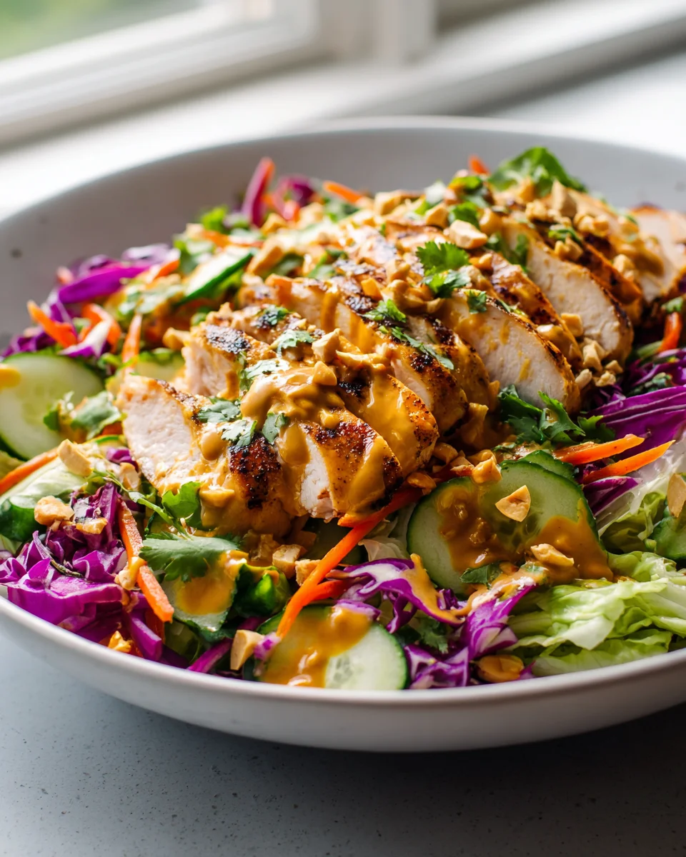 Thai Erdnuss-Hähnchen-Salat: Frisch, knackig, unwiderstehlich!