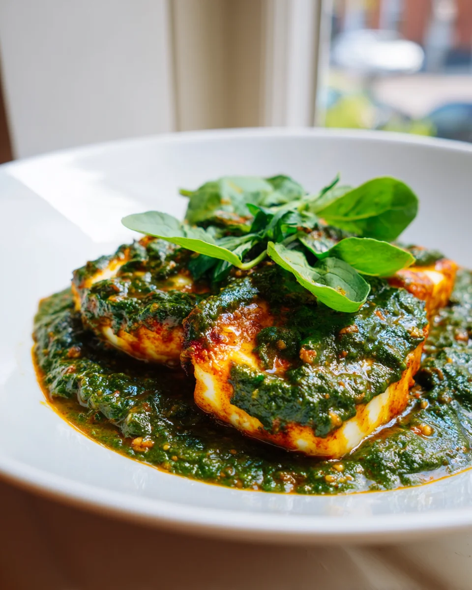 Halloumi Makhani: Cremig, würzig mit Spinat (Palak Style)