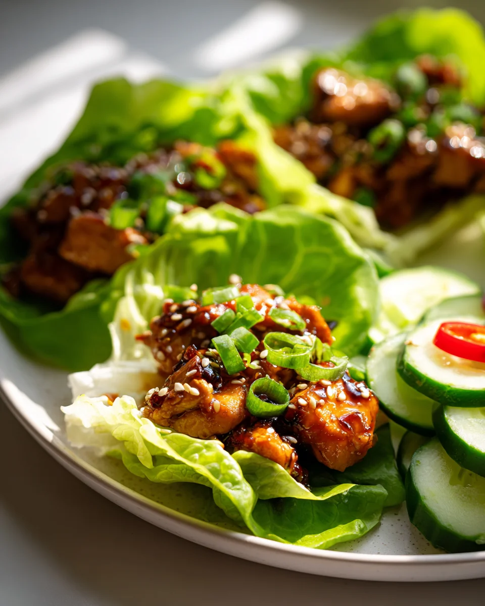 Authentische Korean Bbq Chicken Lettuce Wraps – Schnell!