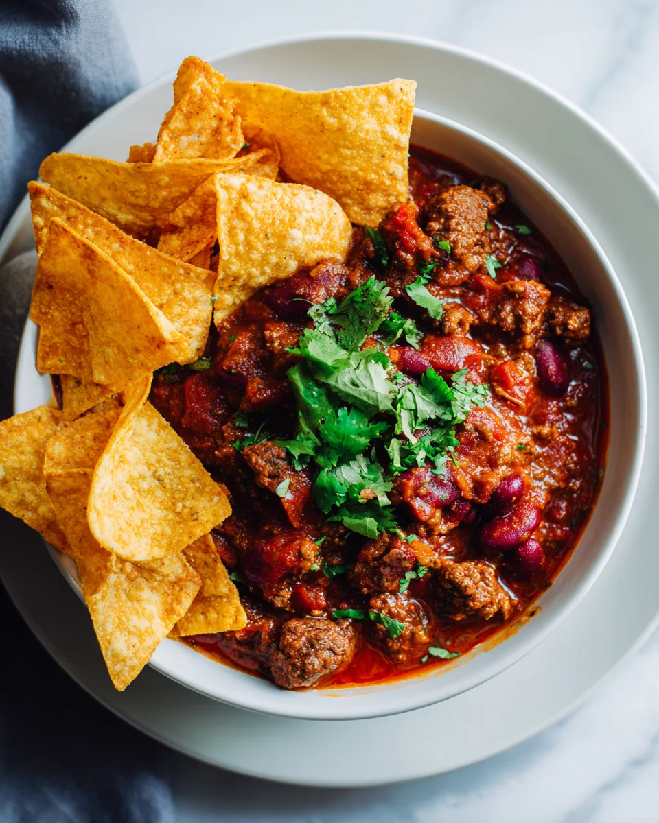 Bestes Chili Con Carne mit Rindfleisch & knusprigen Nachos