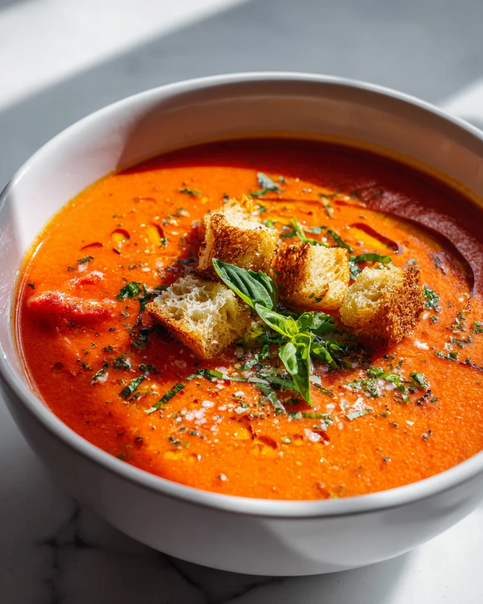 Geröstete Knoblauch Tomatensuppe – Klassisch Cremig & Aromatisch