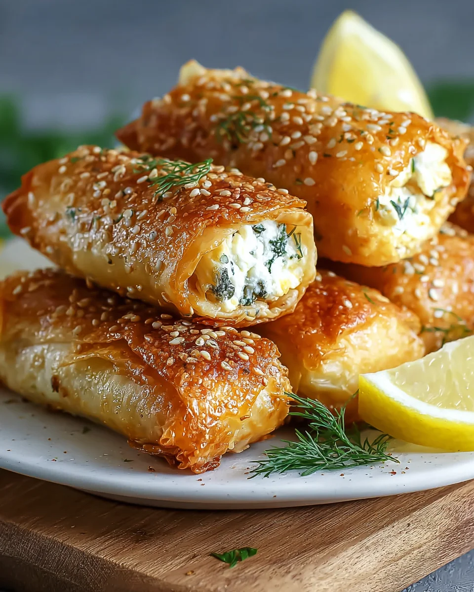Knusprige Ofen Feta Rollchen – Einfach und Lecker genießen!