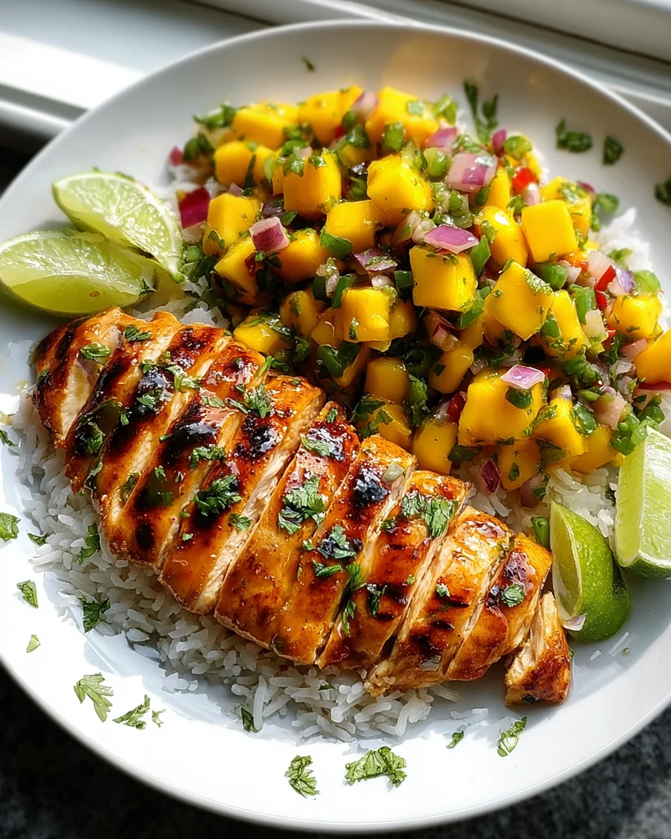Honig-Limetten-Hühnchen mit Mango-Salsa Rezept genießen!