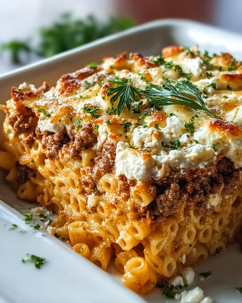 Griechischer Nudelauflauf mit Feta und Hackfleisch – Einfach lecker!
