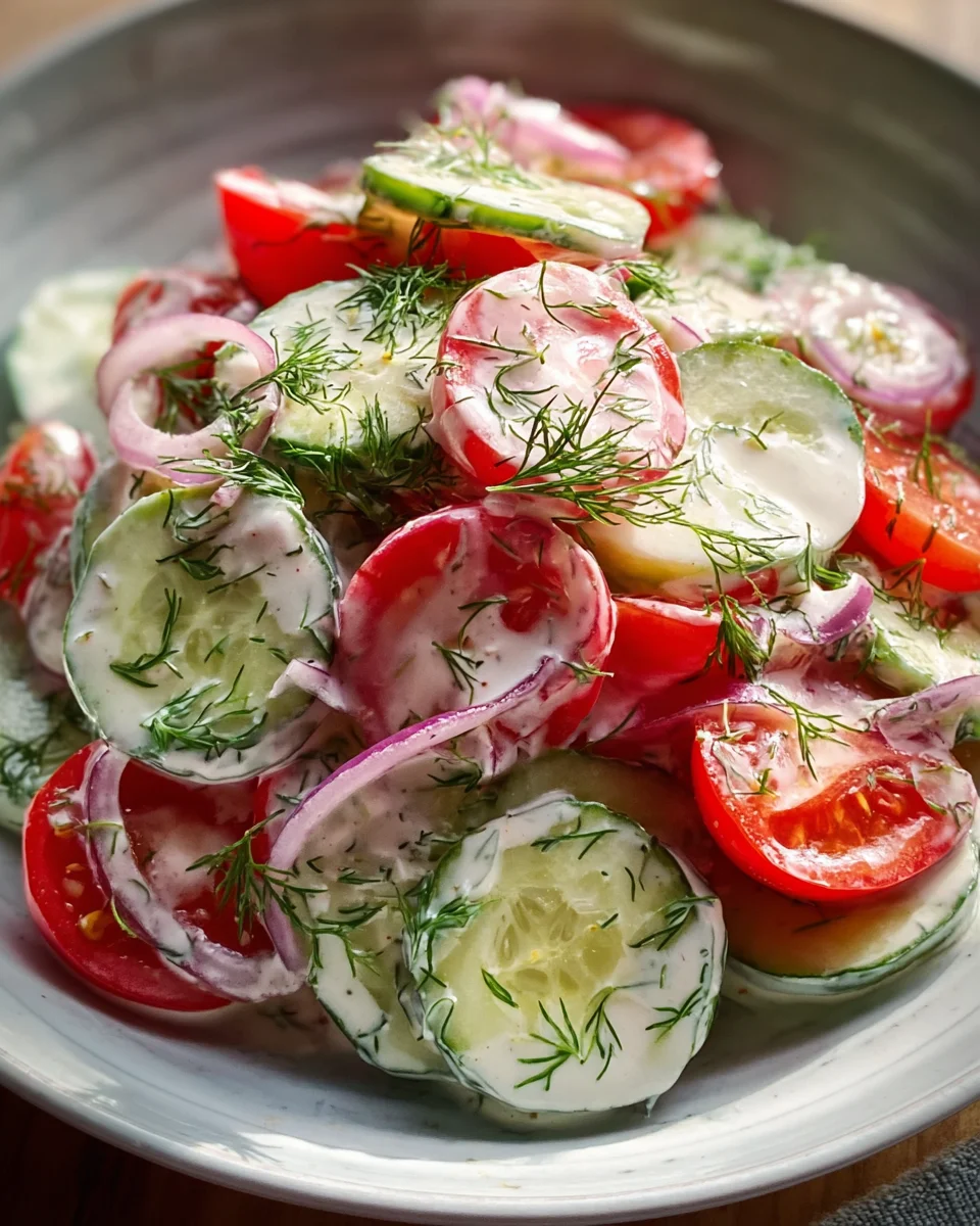 Sommerlicher Gurken Tomaten Salat: Frisch, leicht, unwiderstehlich!