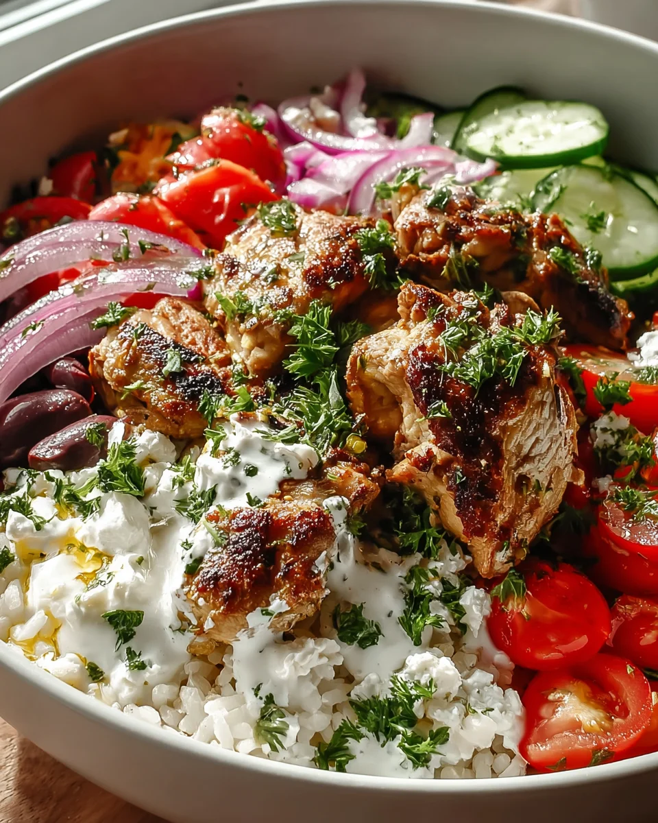 Griechische Chicken Gyro Bowls – Gesund & Lecker genießen!