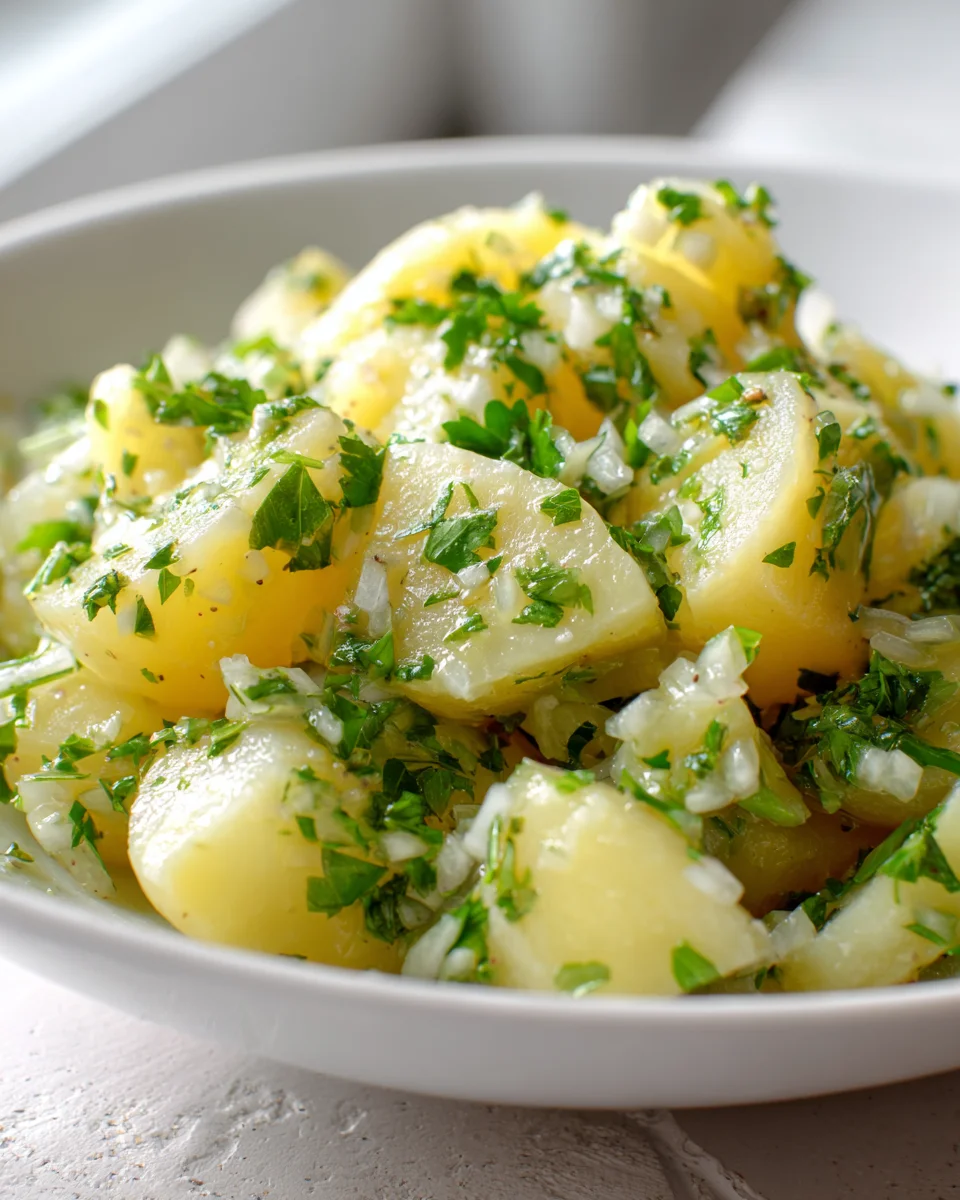 Klassischer Kartoffelsalat mit Essig und Öl – Rezept zum Genießen!