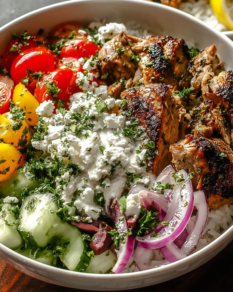 Griechische Chicken Gyro Bowls – Gesund & Lecker genießen!