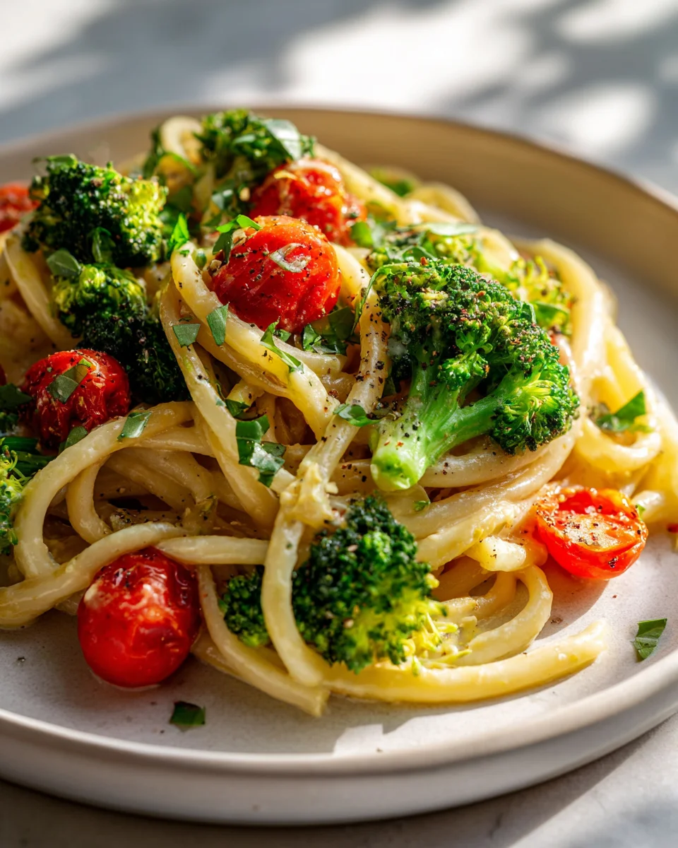 Vegane Brokkoli Tomaten Basilikum Pasta: Einfach & Lecker