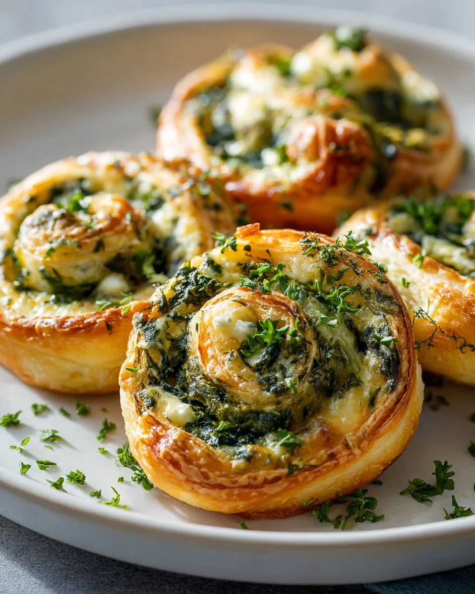 Blätterteig Schnecken mit Spinat & Käse: Einfach unwiderstehlich!