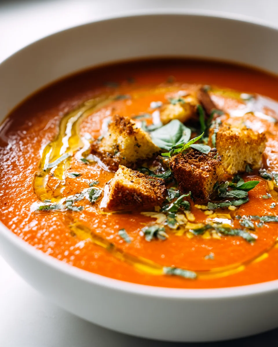 Geröstete Knoblauch Tomatensuppe – Klassisch Cremig & Aromatisch
