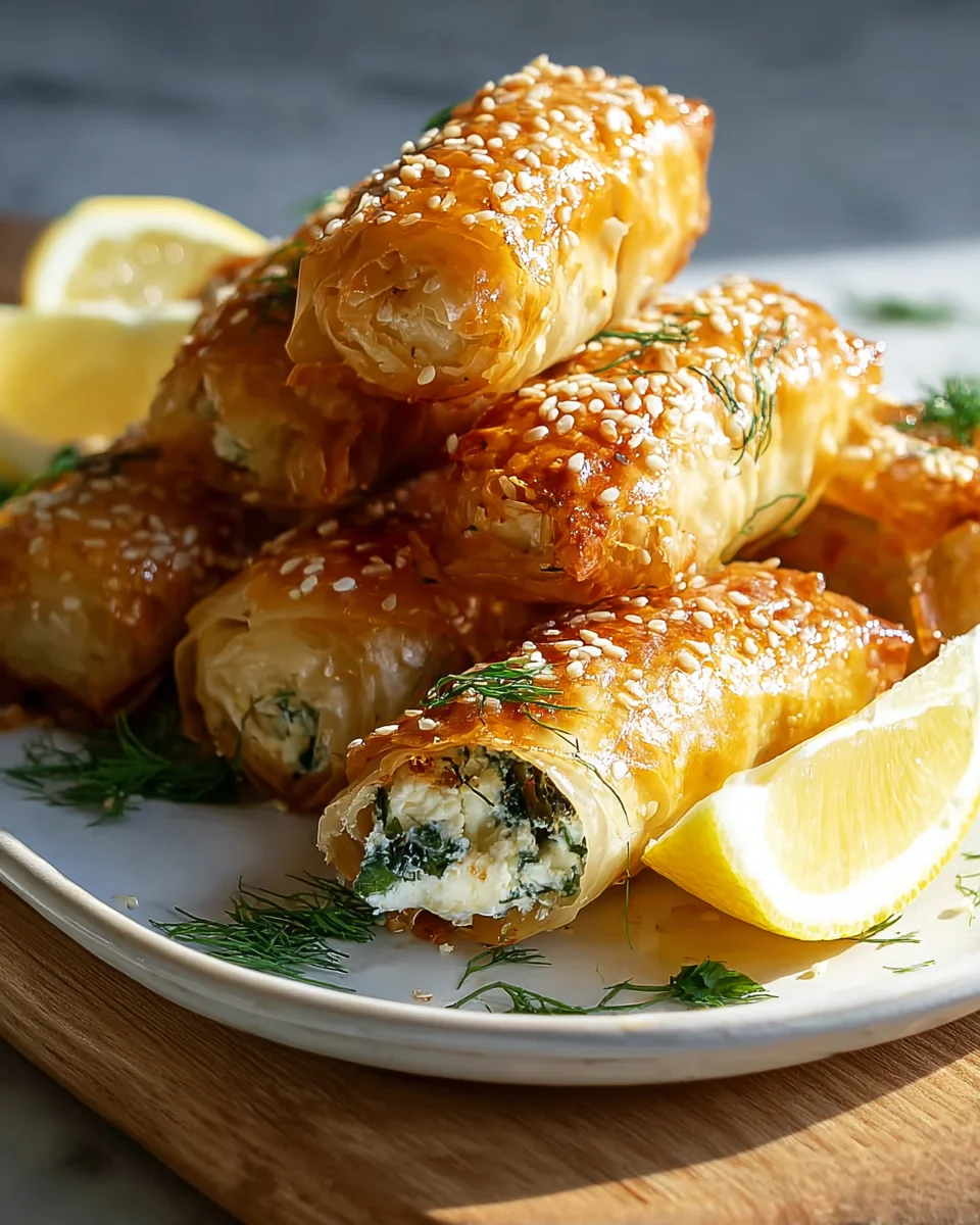 Knusprige Ofen Feta Rollchen – Einfach und Lecker genießen!