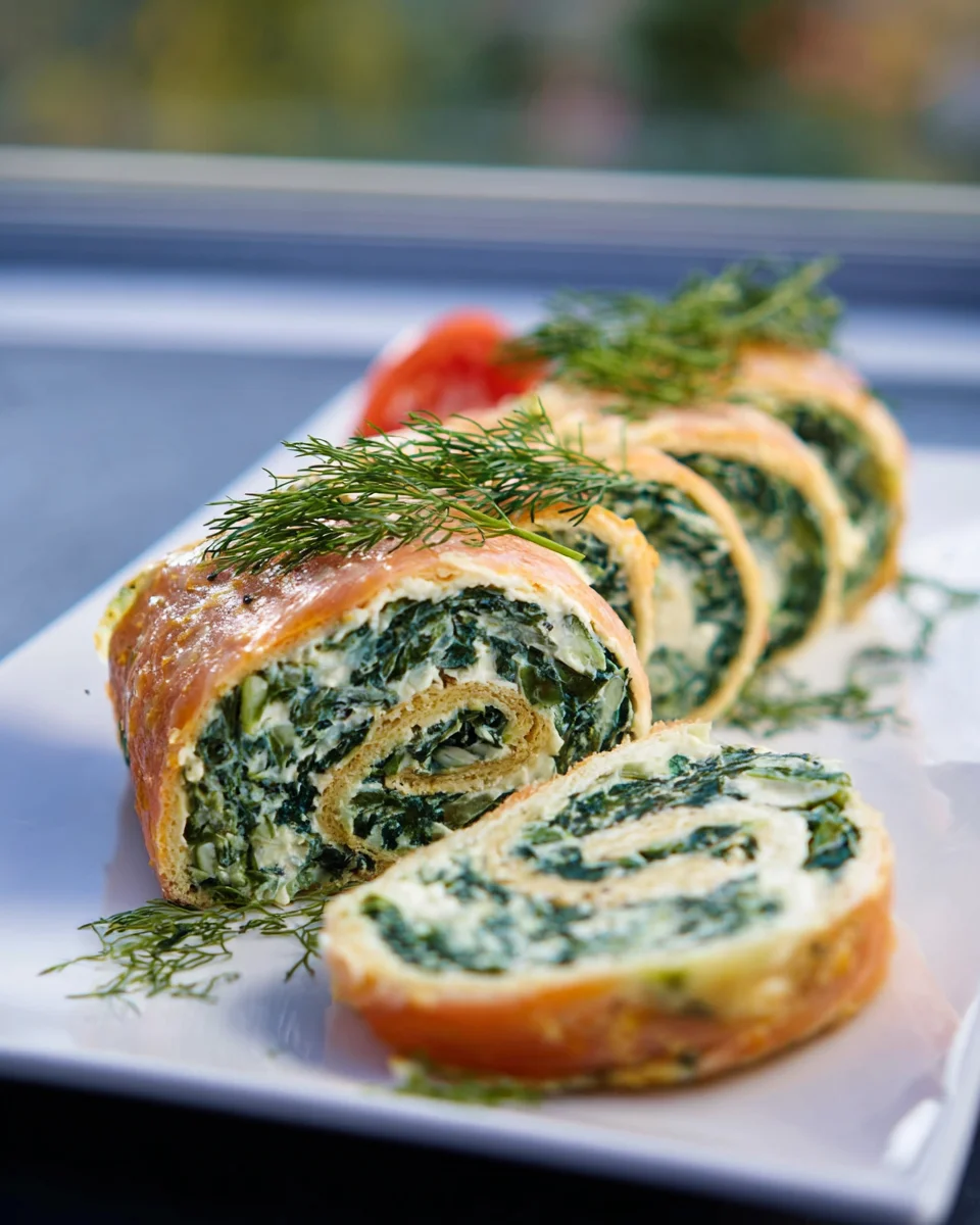 Lachsrolle aus Spinat mit Frischkäse – Gesund & Lecker!