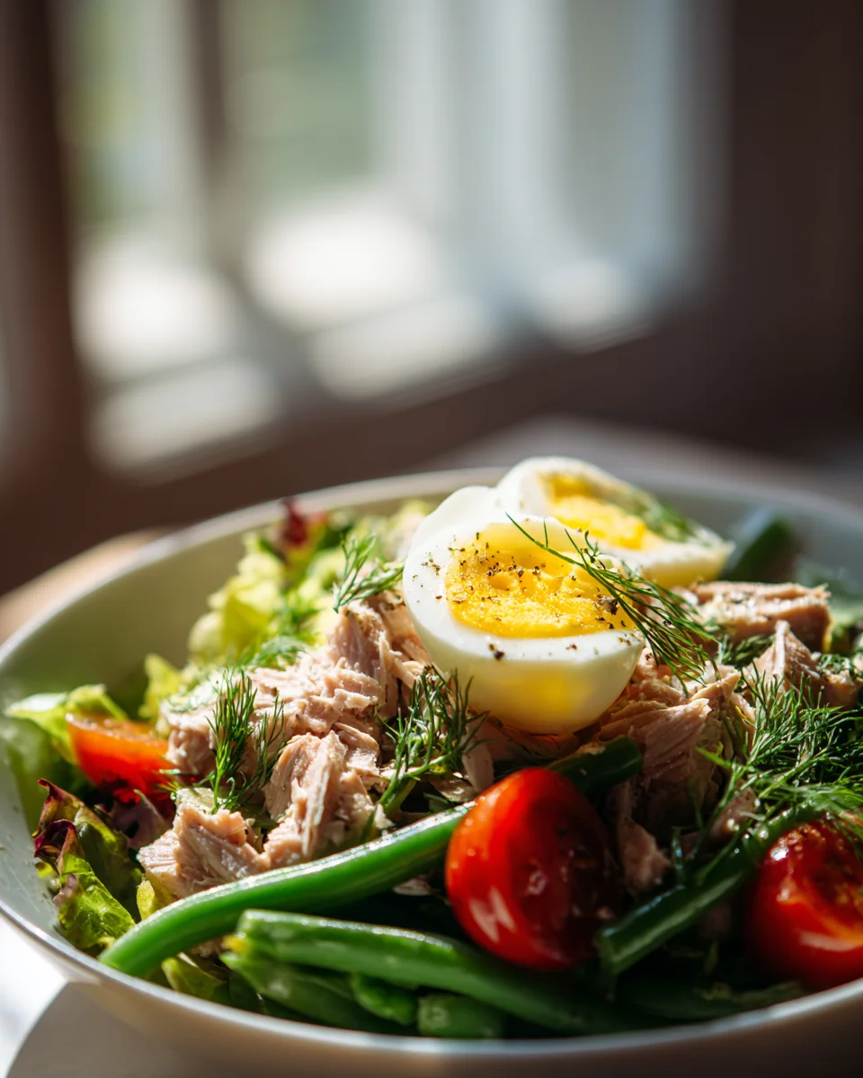Thunfisch Salat Bowl mit Ei & Grünen Bohnen – Schnell & Lecker