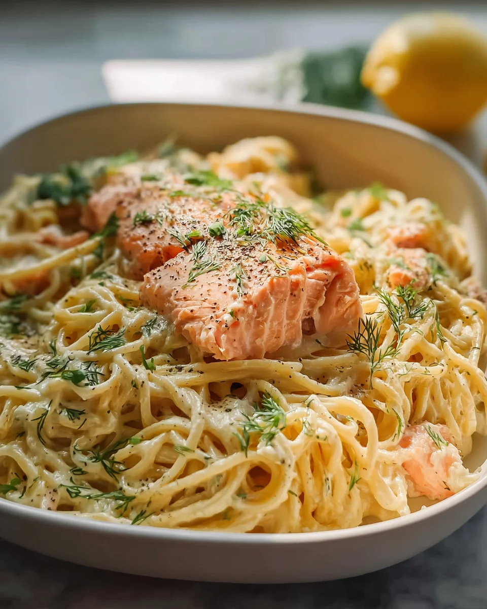 Leckere Spaghetti mit Lachs aus dem Ofen - einfach & schnell!