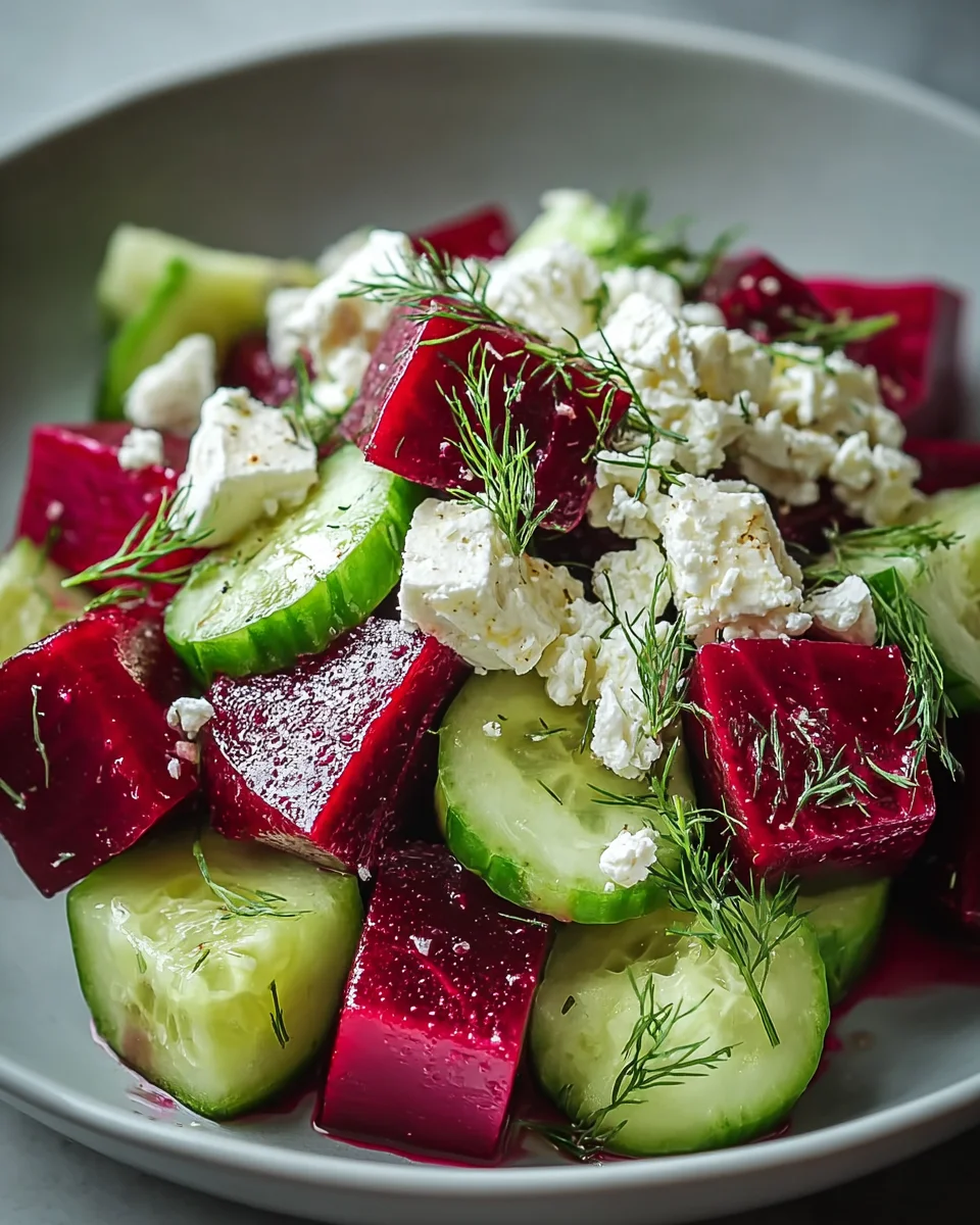 Köstlicher Rote-Bete-Salat mit Feta und Gurken Rezept