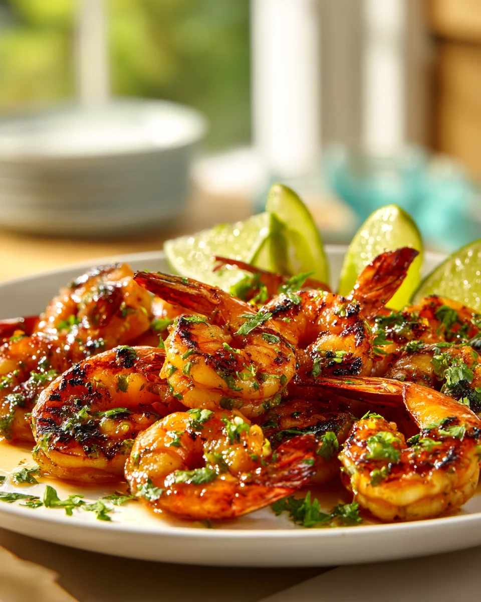 Saftige Gegrillte Garnelen mit Chili Limetten Marinade