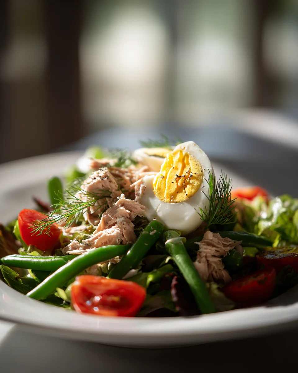 Thunfisch Salat Bowl mit Ei & Grünen Bohnen – Schnell & Lecker